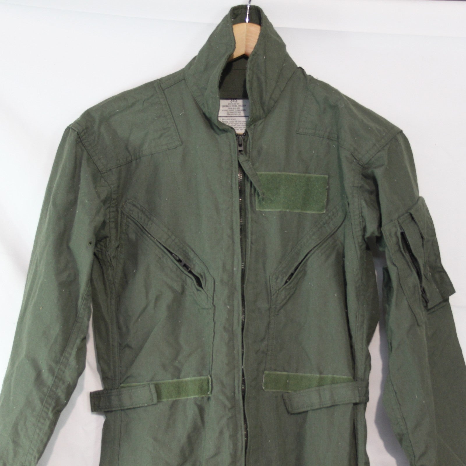 US Airforce Flight Suit Coverall Mens GreenGenuine Surplus 34" Chest Short 3524)