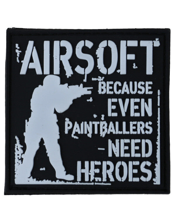 PVC AIRSOFT PAINTBALLERS HEROES TACTICAL COMBAT MILITARY MORALE ARMY HOOK PATCH
