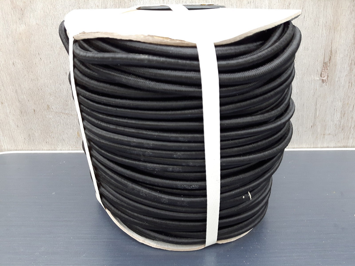 8mm Shockcord Bungee Cord Black Strong Stretchy Elasticated