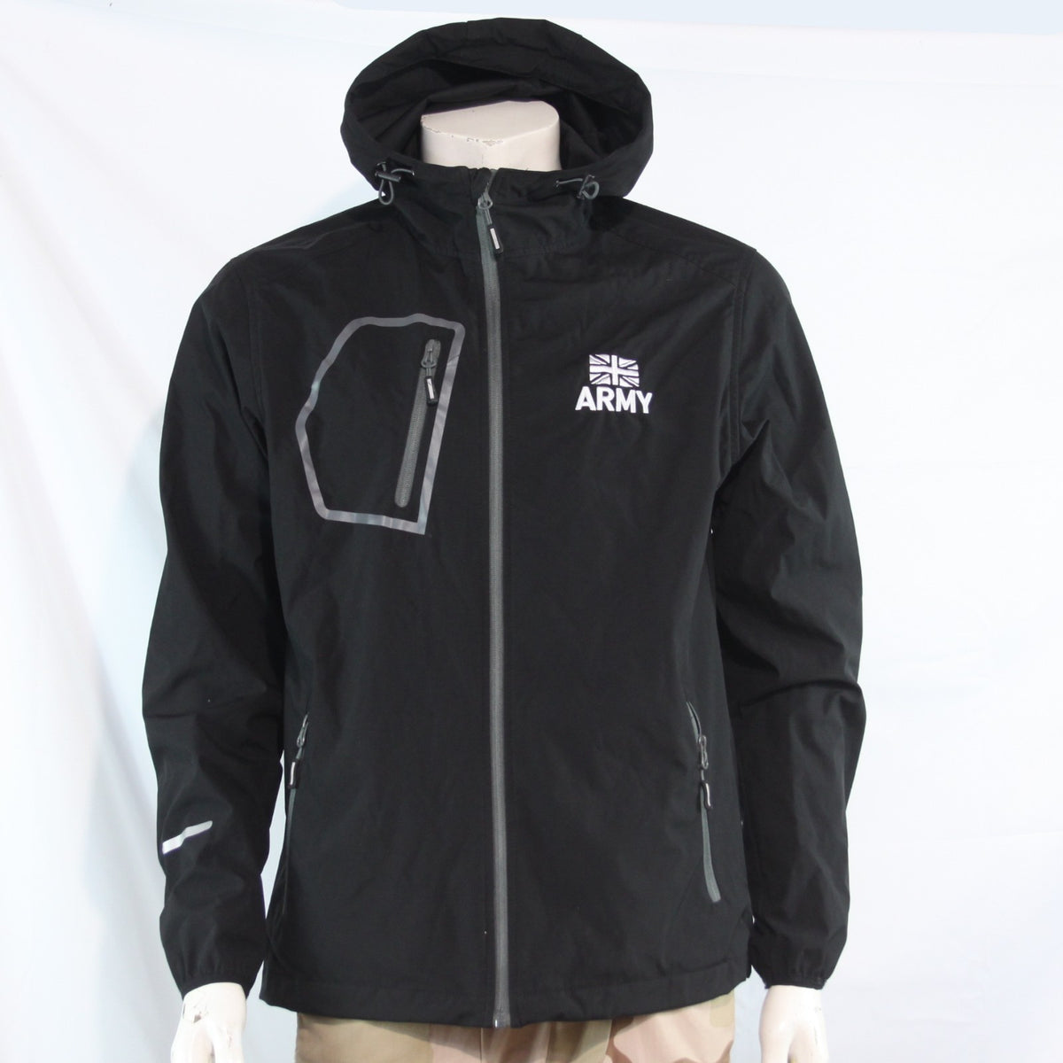 Genuine Surplus British Army Water Resistant Jacket Black Printed (4285)