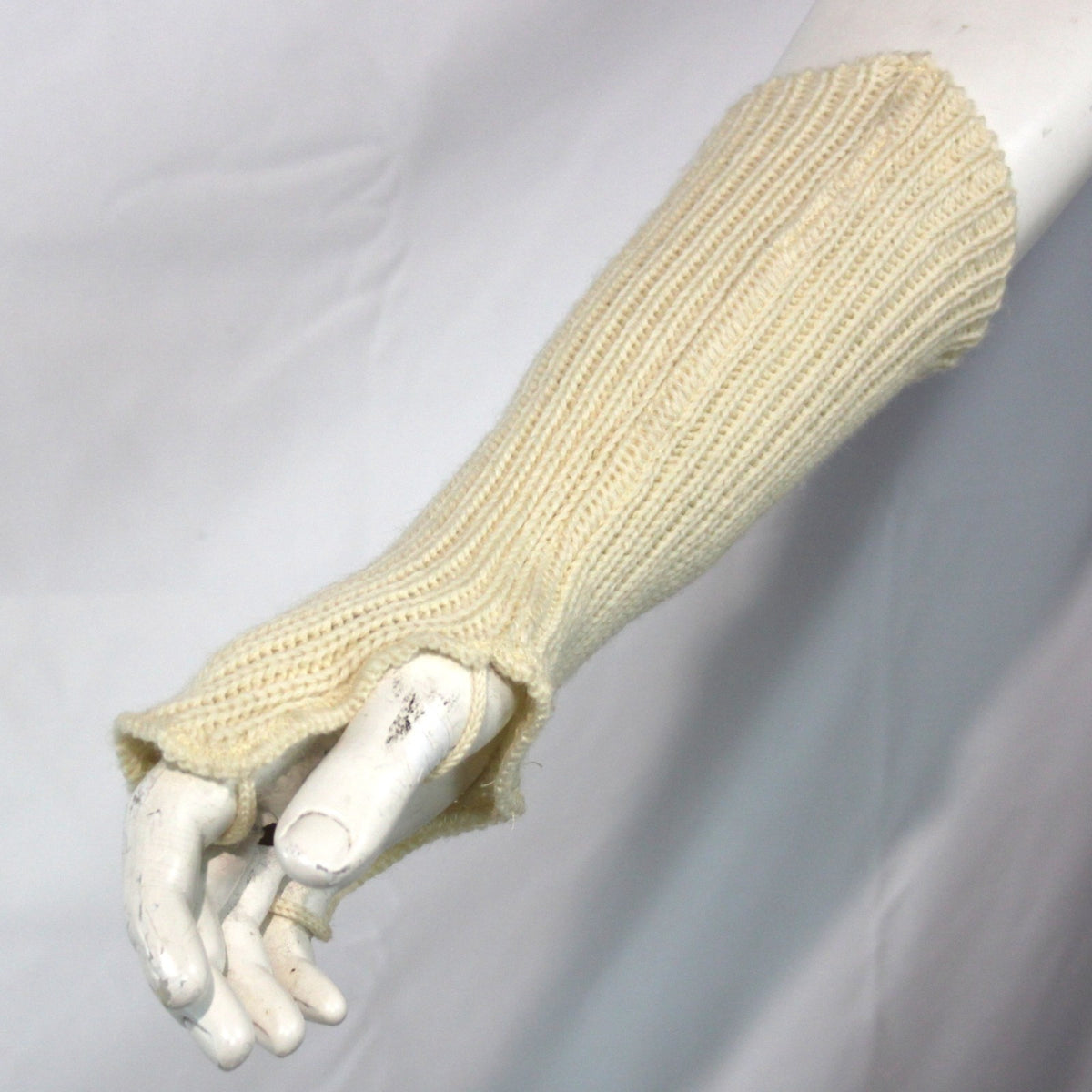 Genuine Surplus British Forces Knitted Wristlets Warmers Pair Wool Cream (3536)