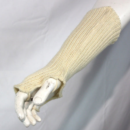 Genuine Surplus British Forces Knitted Wristlets Warmers Pair Wool Cream (3536)