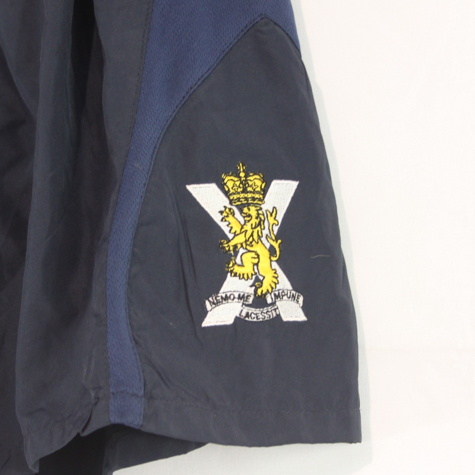 Genuine Surplus British Army PT Shorts Navy Blue Scottish Embroidery M (4377)