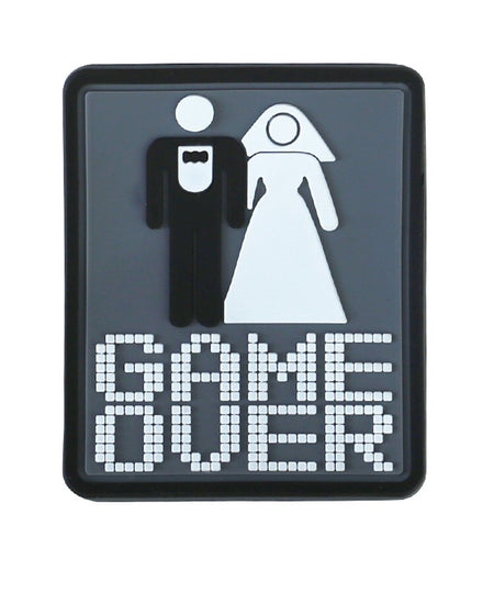 KT Game over Marriage PVC Rubber Morale Patch tactical hook Army Airsoft 3D