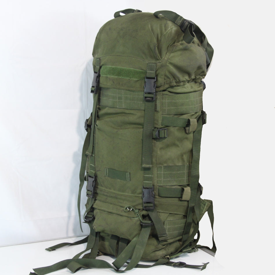 Vintage British Army Genuine Surplus Bergen Rucksack Olive Green 3762