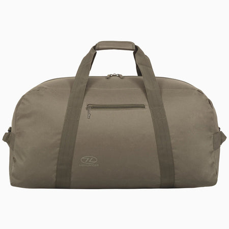Highlander Cargo Holdall Duffle Bag 65 Litre Medium Strong Durable Black Green
