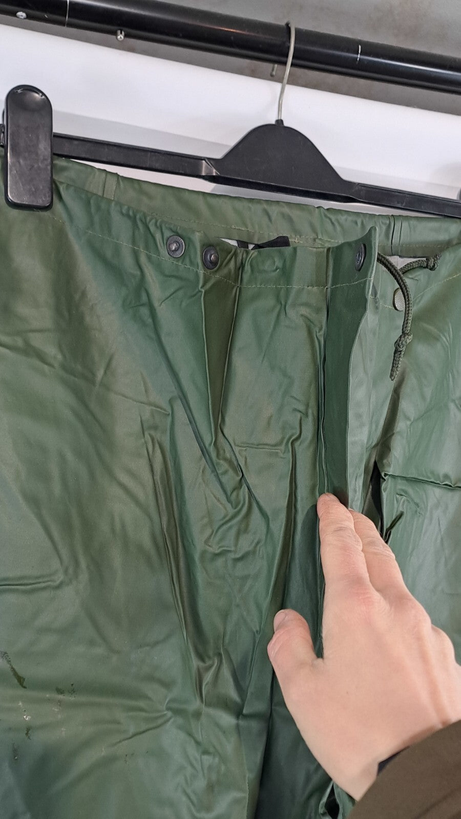 Genuine Surplus Swedish Army Waterproof Over-Trousers PVC Olive (2782)