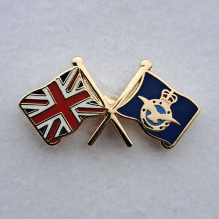 Enamel Union Jack UK RAF Flag Badge Lapel Pin Small Metal Airforce 13x28mm