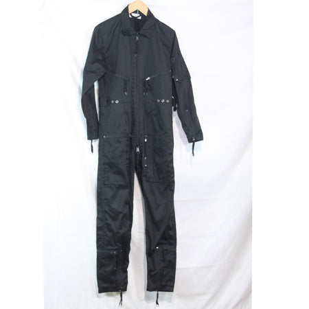 German Military Style Flight Suit Black Coverall Army Airforce 36" Chest (3999)