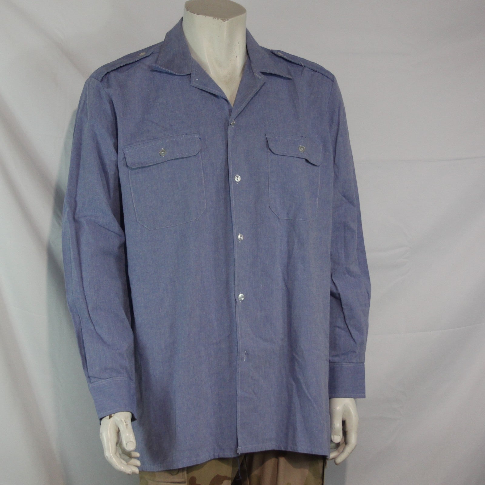 French Army Work Shirt FEMALE Light Blue Genuine Surplus (4190)