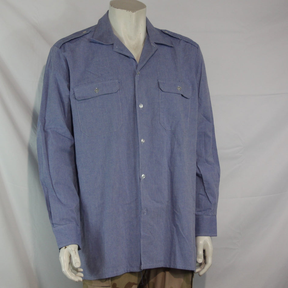 French Army Work Shirt FEMALE Light Blue Genuine Surplus (4190)