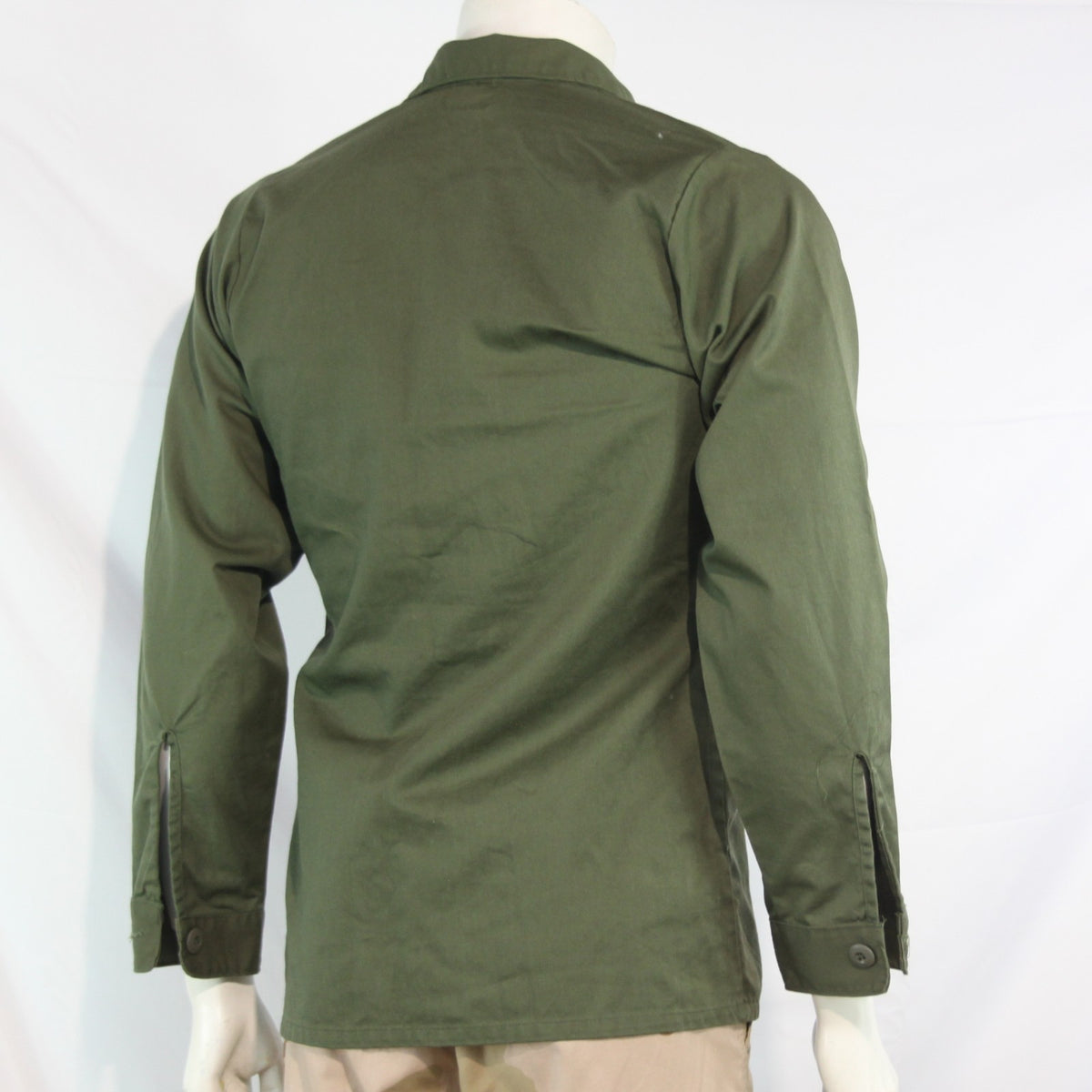 Vintage US Army Shirt  Olive Utility Shirt Genuine Surplus 14.5"  (4132