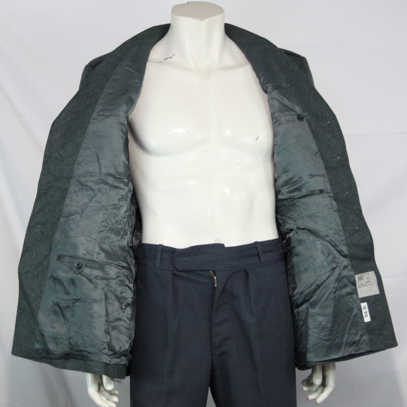 Genuine Surplus Swiss Army Vintage Wool Dress Jacket Thick Blue Grey (3314)
