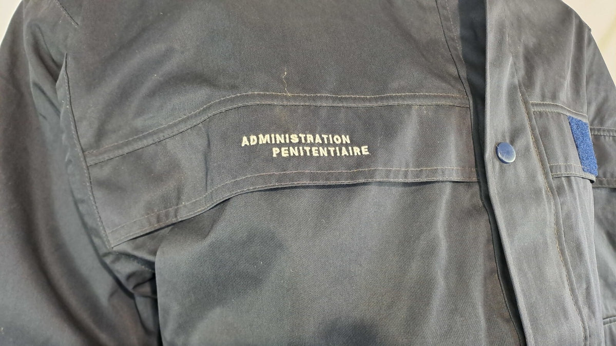 Genuine Surplus French Prison Officers Navy Jacket 46"  Bomber Hooded (2809)