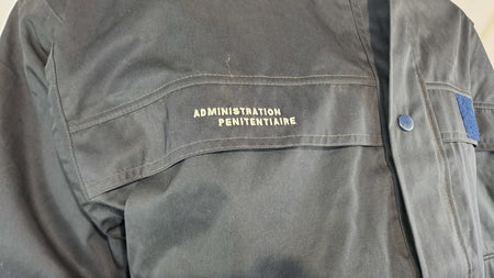 Genuine Surplus French Prison Officers Navy Jacket 46"  Bomber Hooded (2809)