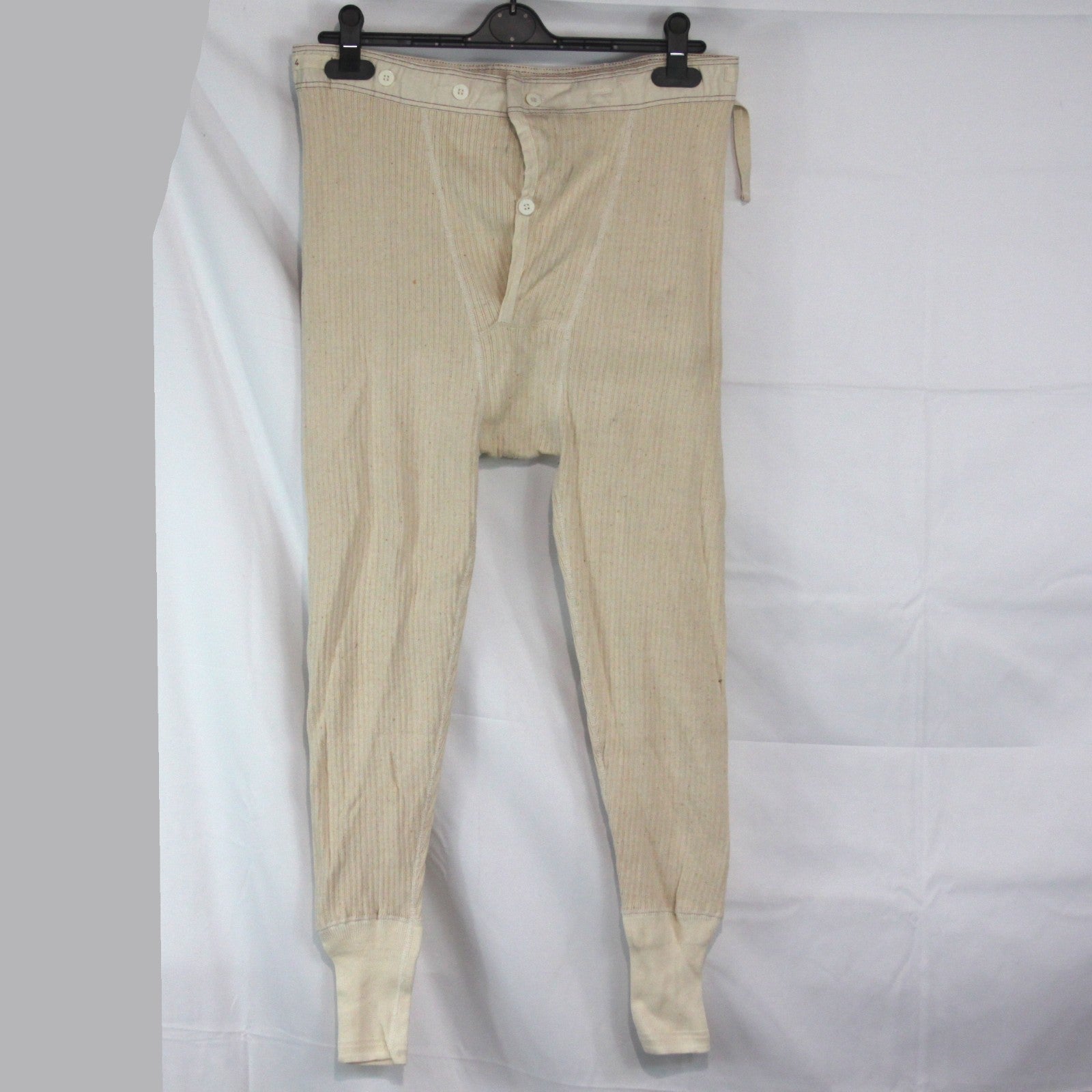 Vintage Swedish Cotton Long Johns Genuine Surplus Army Military ThermalCream3818