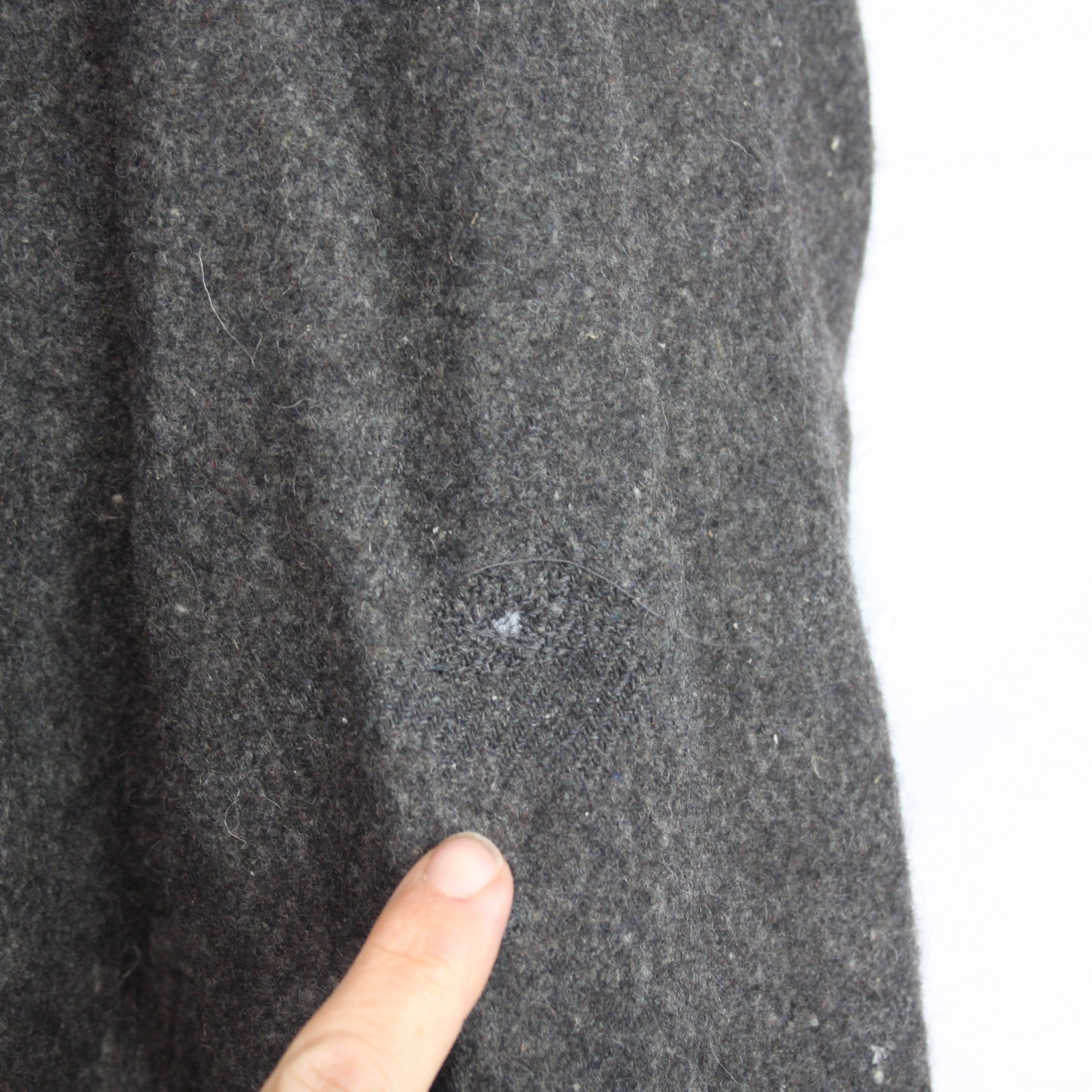1970's Bulgarian Army Wool Greatcoat Genuine Surplus Grey Repaired 36-38"(3663)
