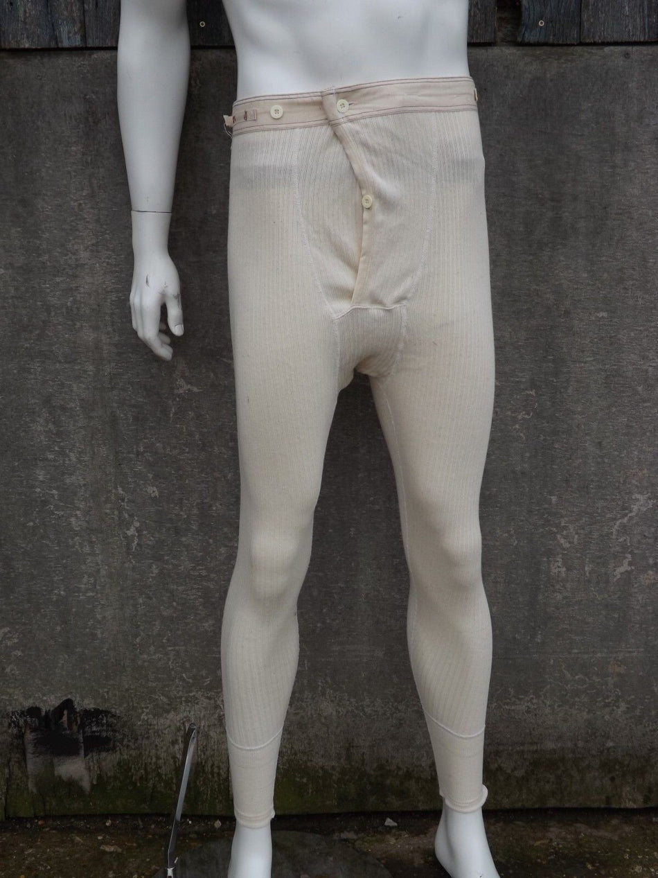 Genuine Vintage Swedish Army Long Johns Thermal Leggings Cream (2759)