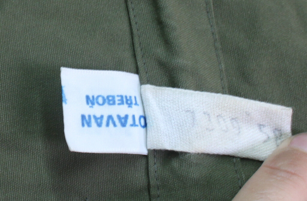 Genuine Surplus Vintage Czech Army Olive Drab Canvas Hooded Parka Cotton Canvas