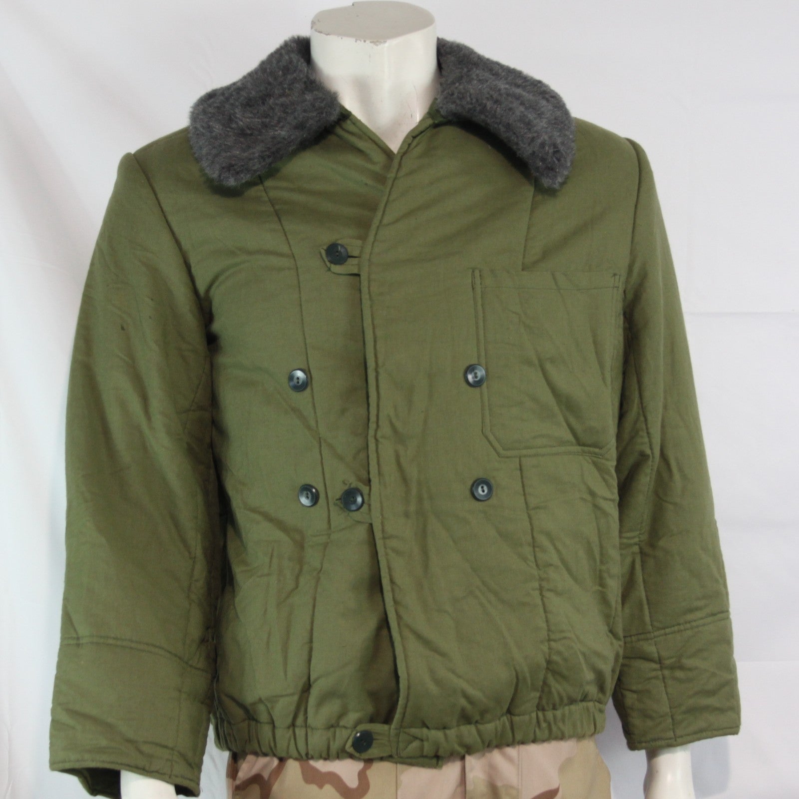 Genuine Surplus Hungarian Army Parka Jacket Liner Padded FFur Collar 36" (3745)