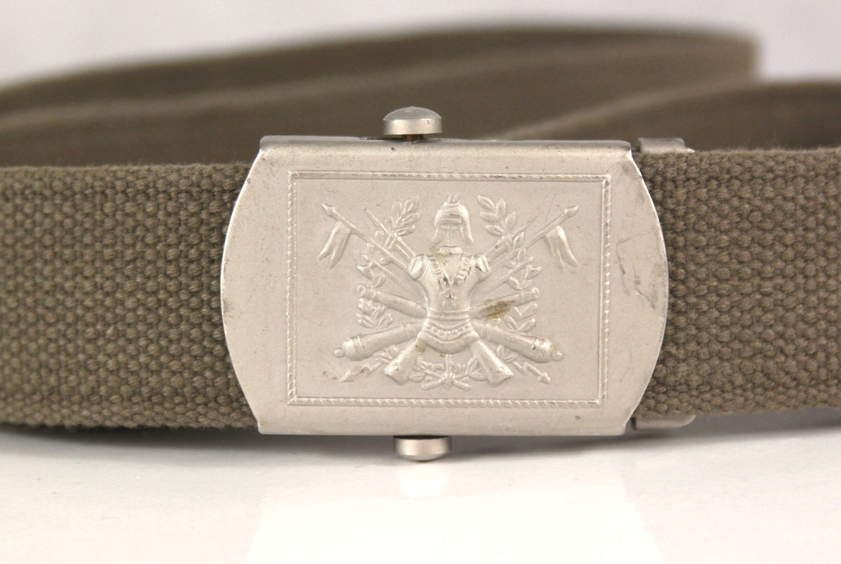 Genuine Surplus Italian Army 33mm Khaki Belt Embossed Buckle 28-38" Waist