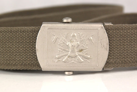 Genuine Surplus Italian Army 33mm Khaki Belt Embossed Buckle 28-38" Waist