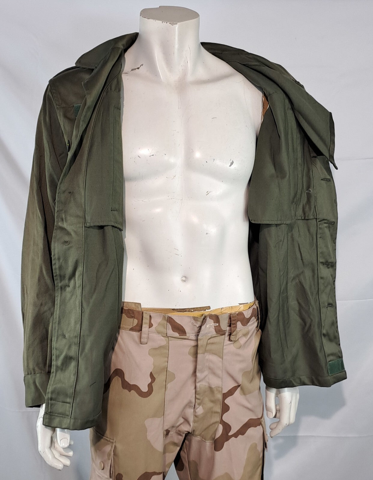 Genuine Surplus French Army Olive F2 Jacket Embroidered Butterfly 40-42" (3068)