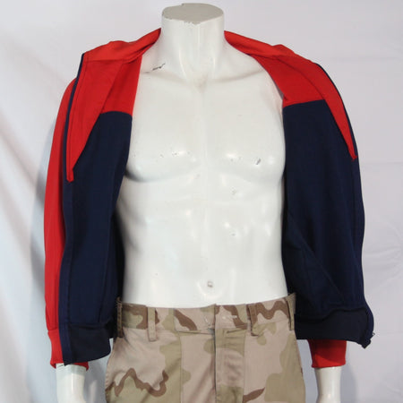 Tracksuit Top French Marines Jacket Genuine Surplus Military red/blue 34" (3992)