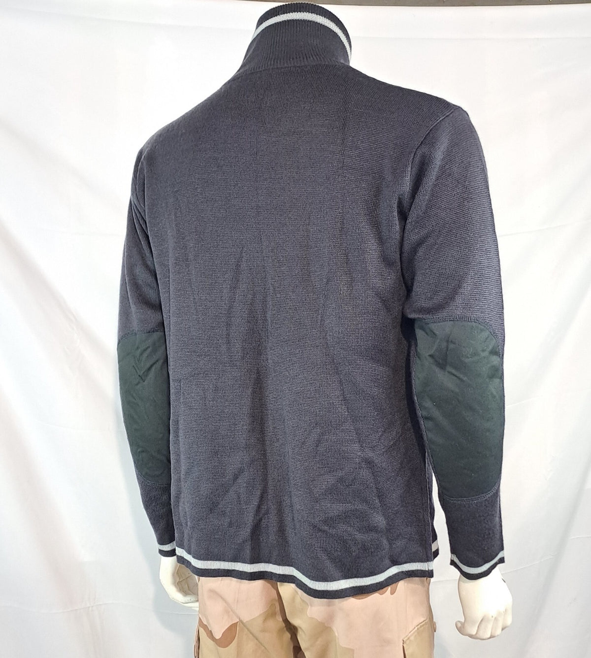 Genuine Surplus Spanish Environment Water Agency Cardigan Navy BLue Wool (3137)