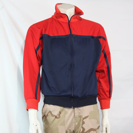 Tracksuit Top French Marines Jacket Genuine Surplus Military red/blue 34" (3992)