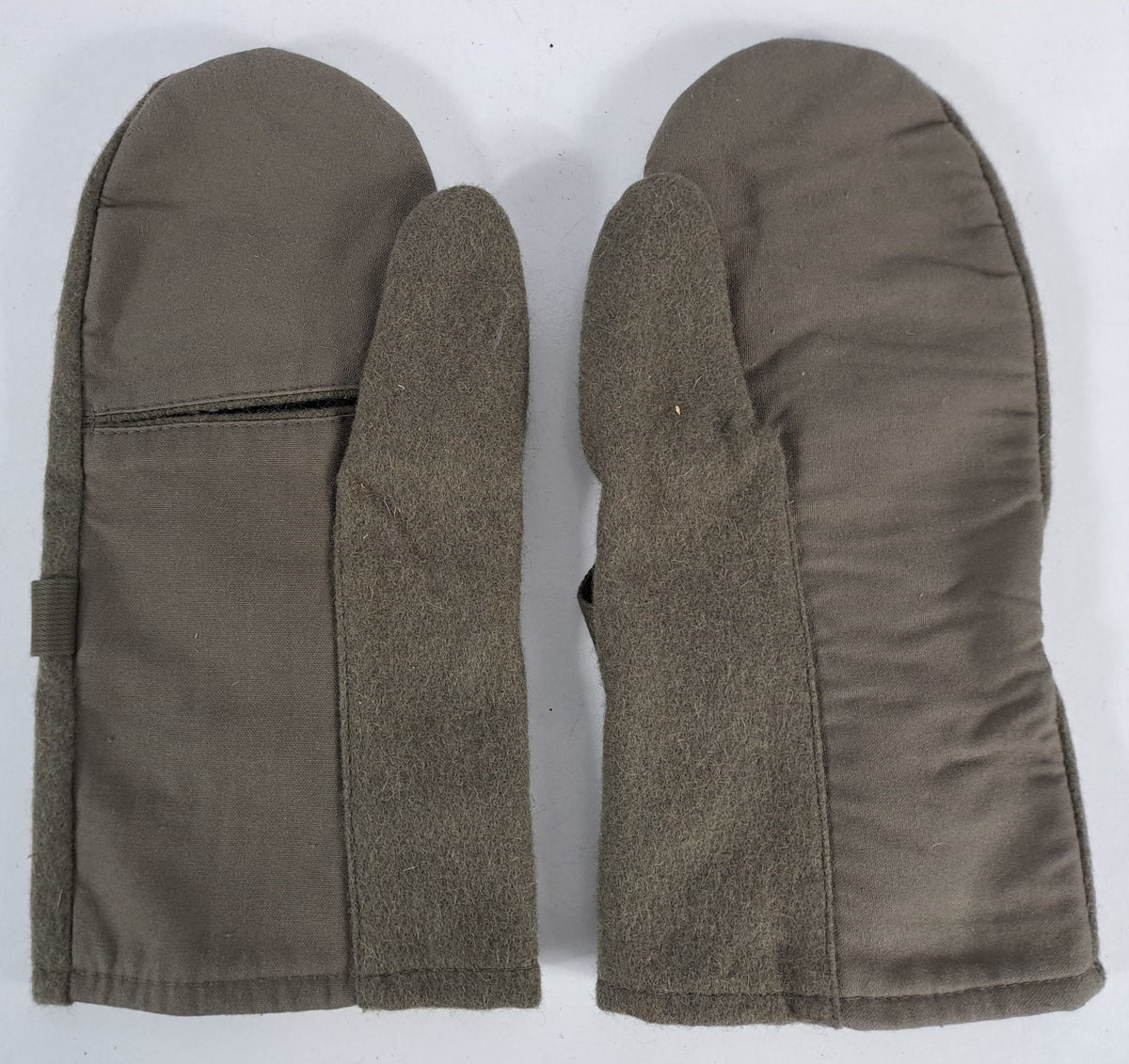 Austrian Army Wool Felt Mittens Foldback Finger Genuine Surplus (1751)