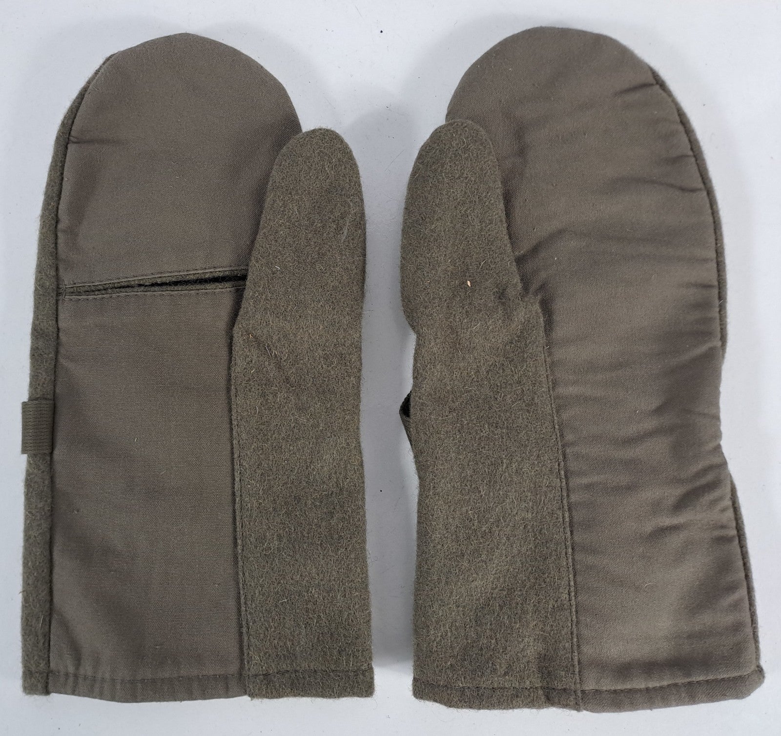 Austrian Army Wool Felt Mittens Foldback Finger Genuine Surplus (1751)