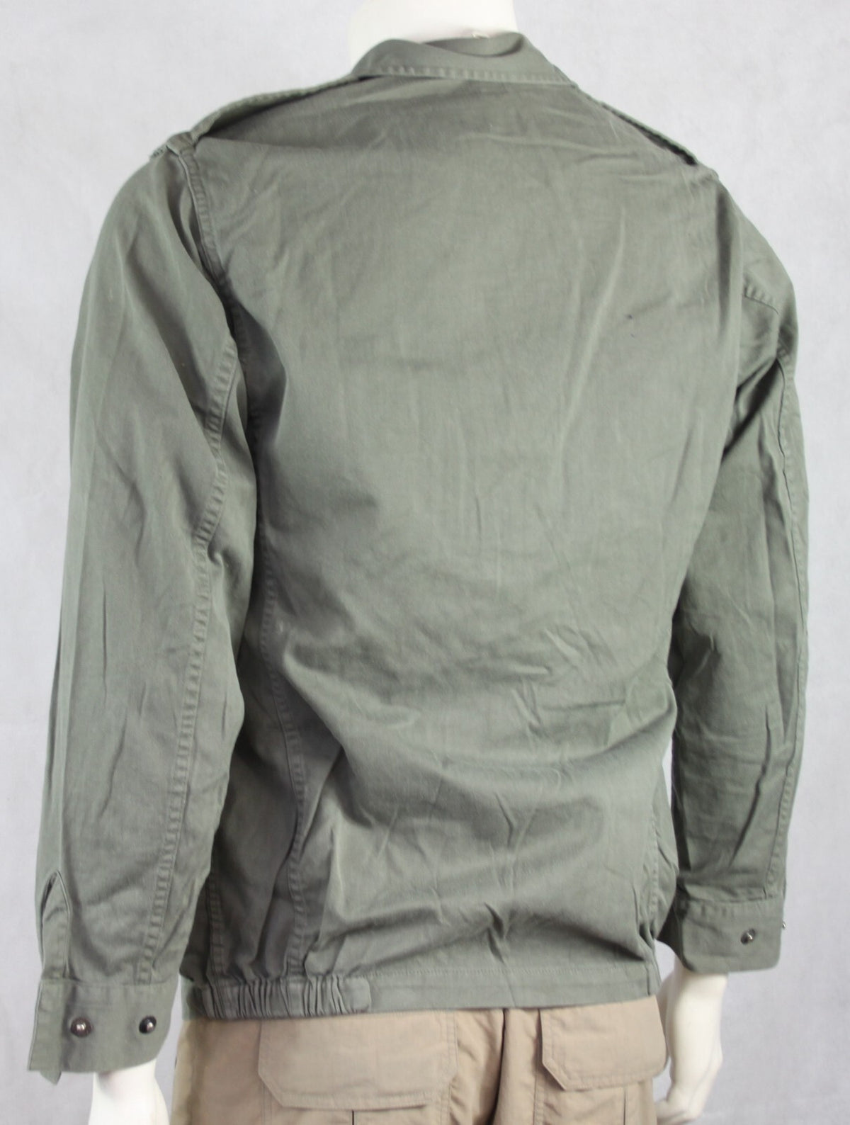 Genuine Surplus French Army F2  Vintage Combat Jacket Olive Green Canvas 3310