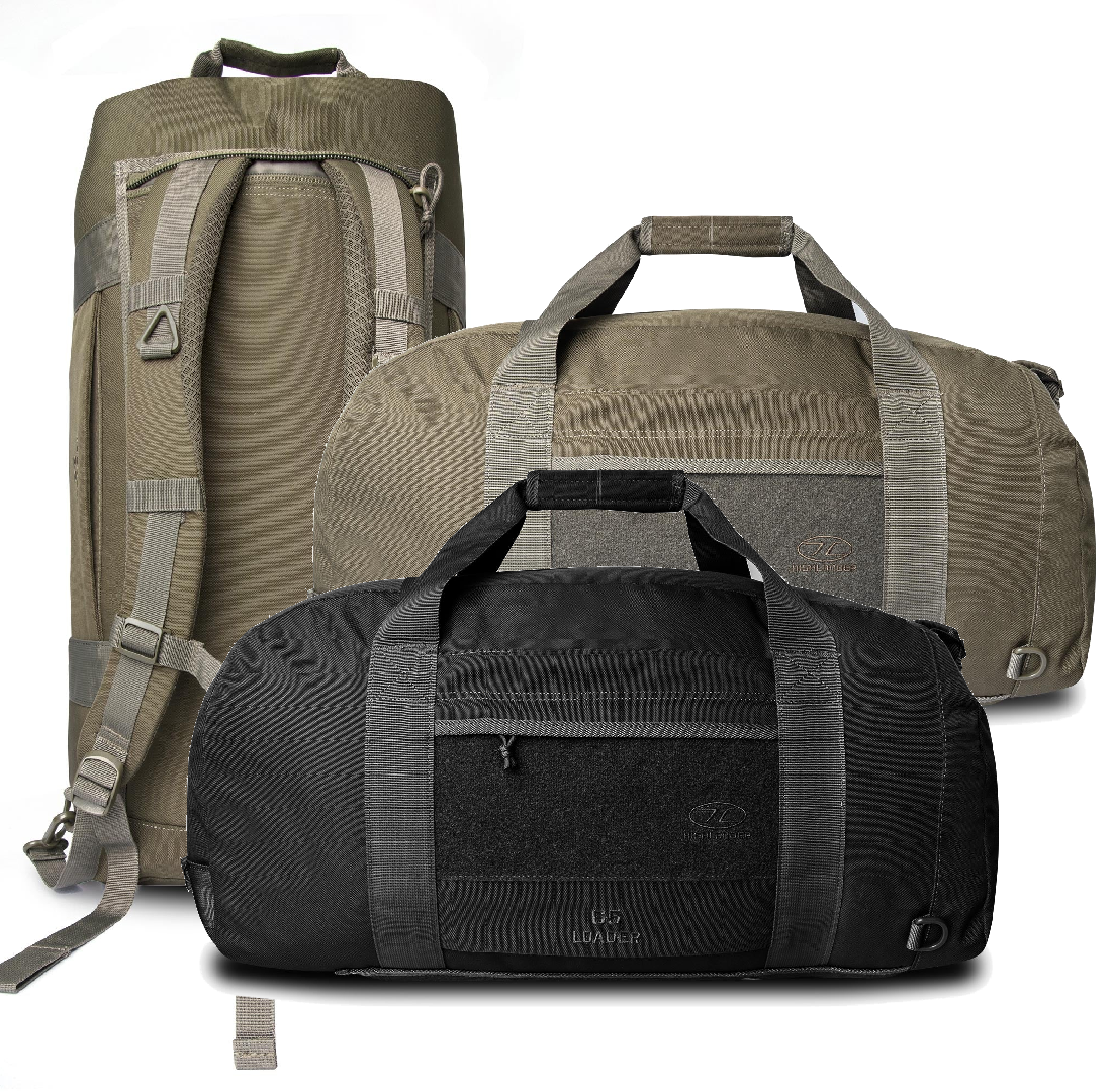 Highlander Loader Holdall Duffle Bag 65 Litre Large Strong Durable 3 Way Carry