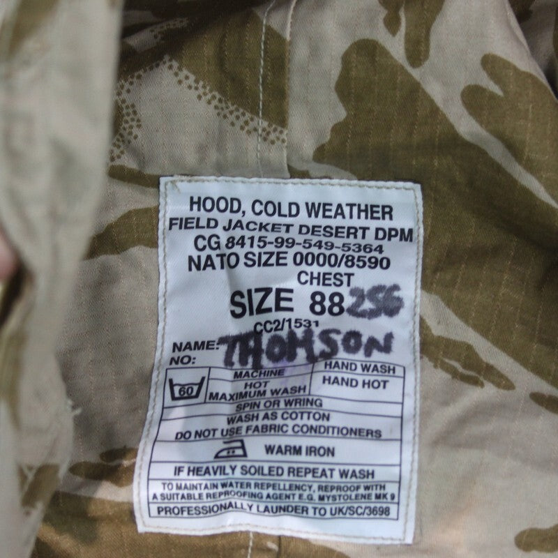 Genuine British Army Desert Soldier 95 Ripstop Jacket Hood Camouflage Brown