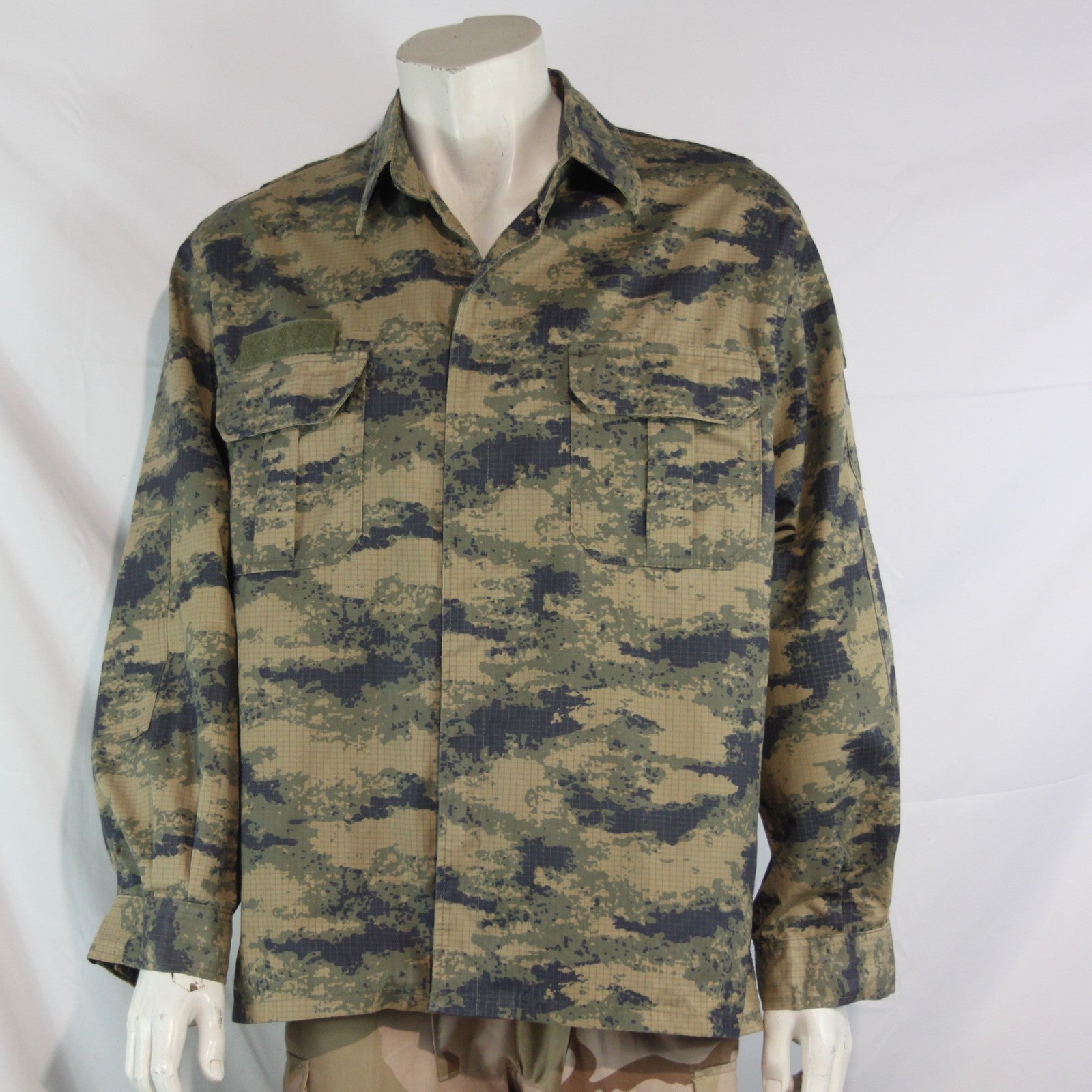 Turkish Airforce Lined Camouflage Heavyweight Shirt Genuine Surplus (4147)