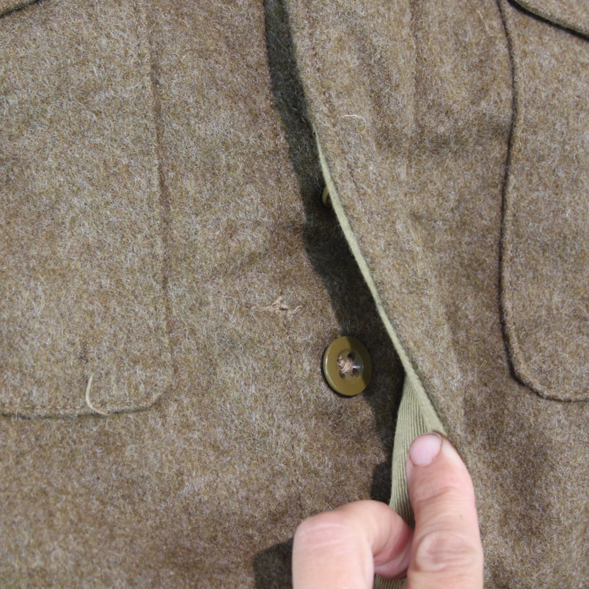 1954 British Army Battle Dress Short Uniform Jacket Wool 38" Chest Brown (3541)
