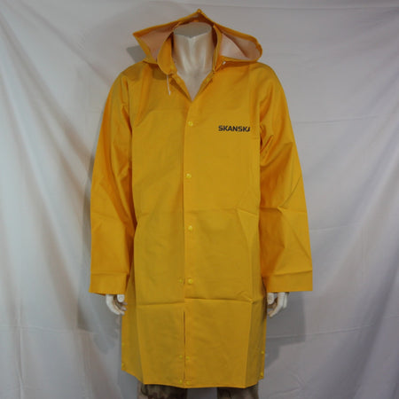 Waterproof Rubberised Rain Coat Jacket Yellow XL  (4179)