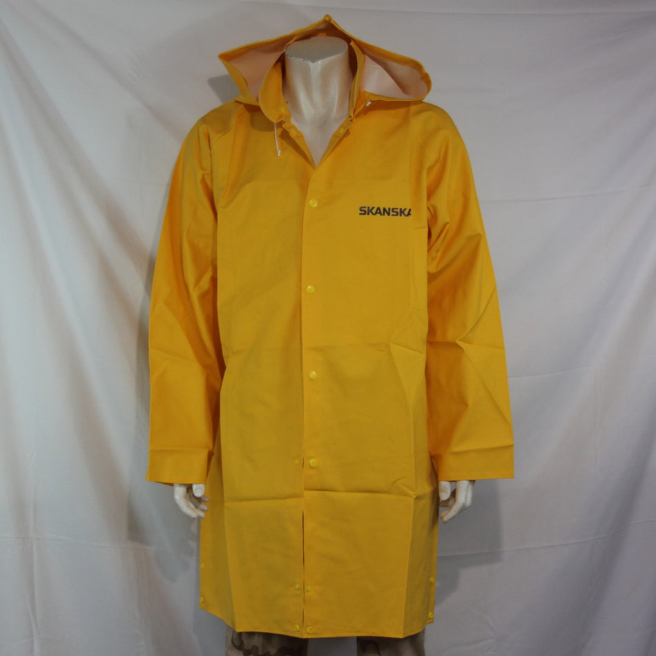 Waterproof Rubberised Rain Coat Jacket Yellow XL  (4179)