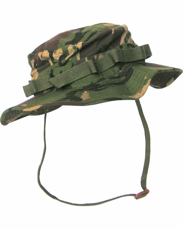 DPM WOODLAND CAMO. ARMY  STYLE RIPSTOP WIDE BRIMMED BOONIE HAT SUN HAT BUSH HAT