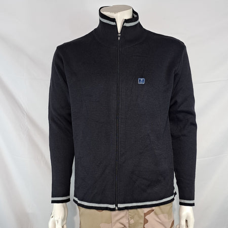 Genuine Surplus Spanish Environment Water Agency Cardigan Navy BLue Wool (3137)