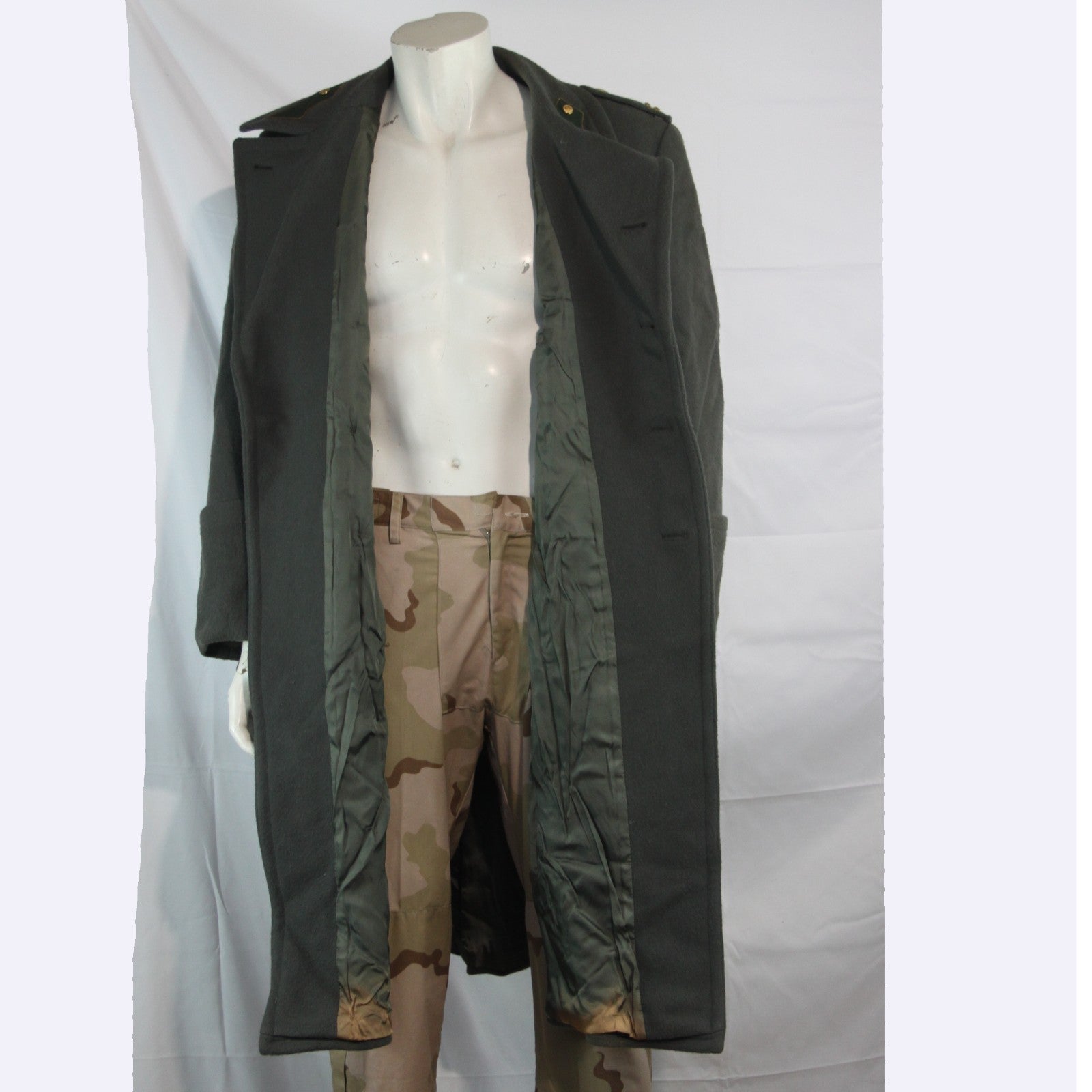 Rare Austrian Army Captains Greatcoat Grey Genuine Surplus Faded 36-38" (3794)