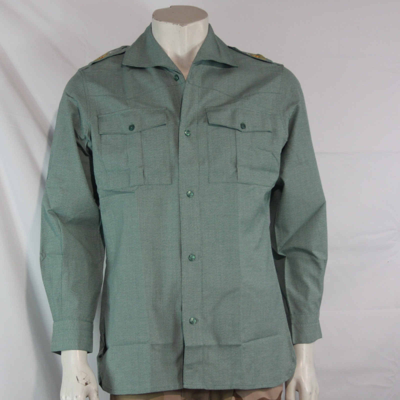 NewGenuine Surplus Spanish Foreign Legion Military Shirt Army Green 36+38"(4124)