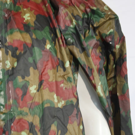 Swiss Army Poncho Cape Waterproof Rubberised Camouflage Genuine Surplus (4241)