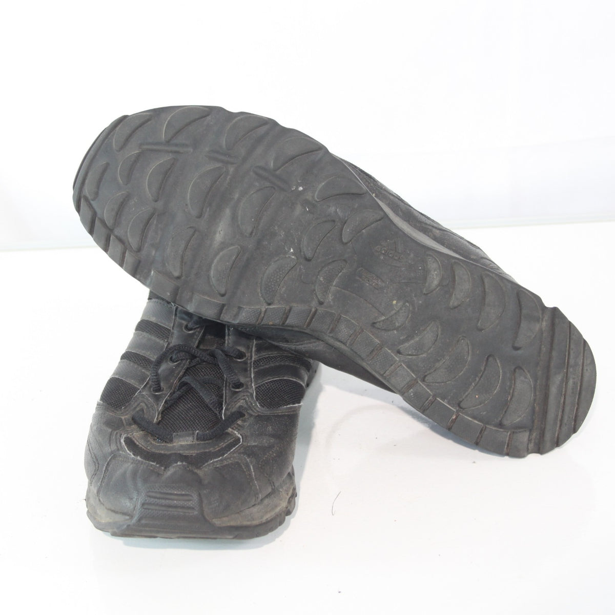 German Army Trainers Black Leather Fabric Genuine Surplus UK 12 (3870