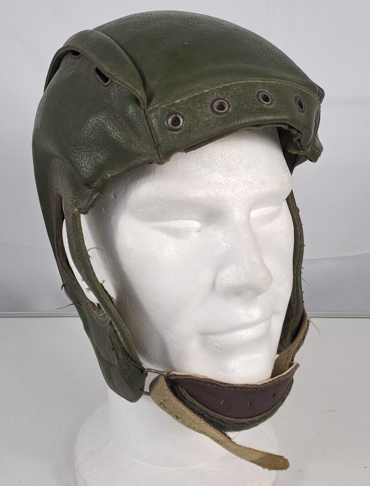 Genuine Surplus French Army Tank Helmet Padded Leather Flexible (1739)