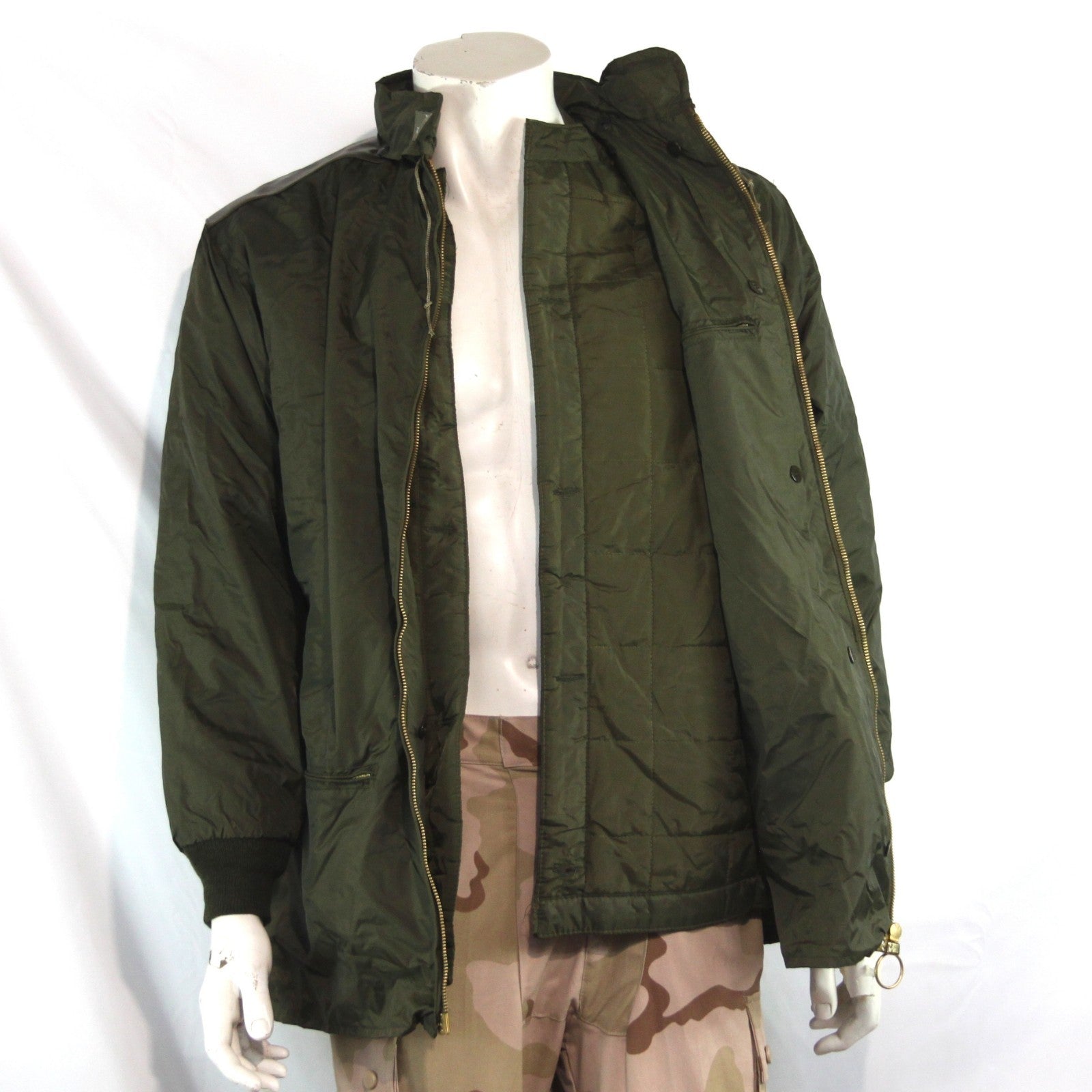 1970's Vintage Italian Army Foul Weather jacket Waterproof Lined 38-40" (4309)