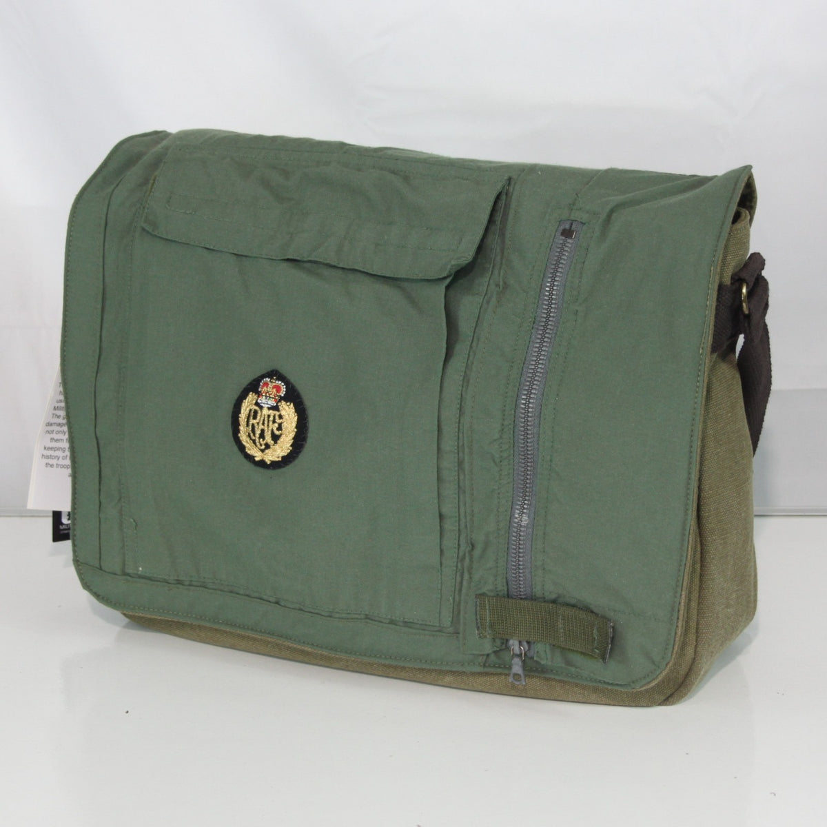 Upcycled RAF Flight Suit Made into Exclusive Messenger Bag Olive Aviation (4470)