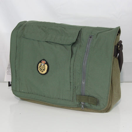 Upcycled RAF Flight Suit Made into Exclusive Messenger Bag Olive Aviation (4470)