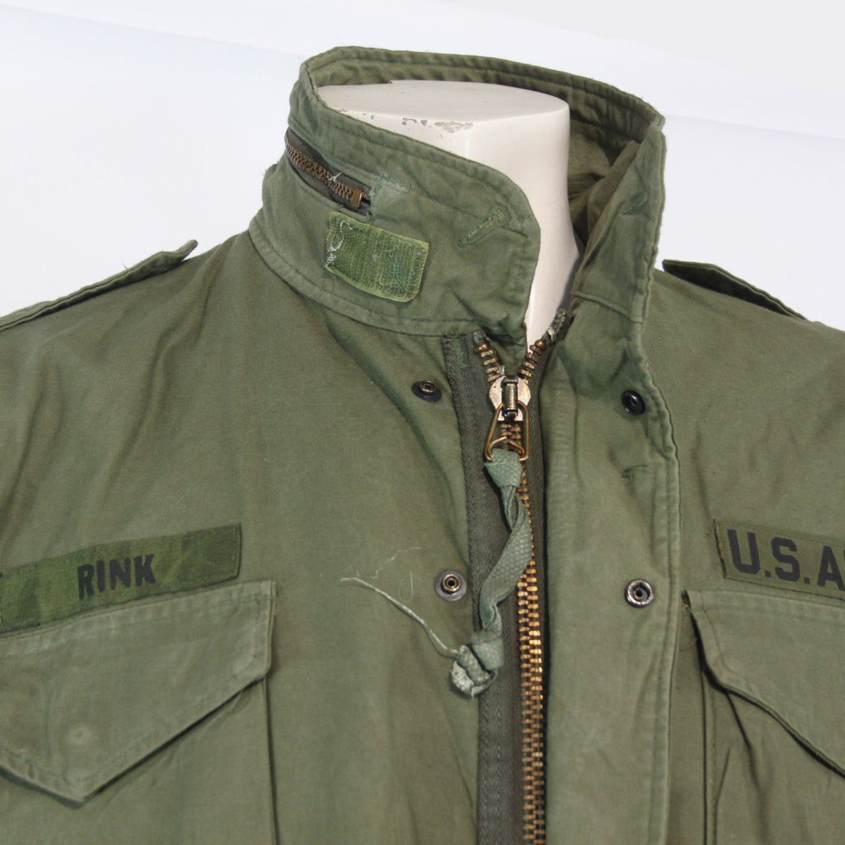US M65 Genuine Surplus Army Jacket Olive Green Canvas Parka Medium 37-41" (3876)